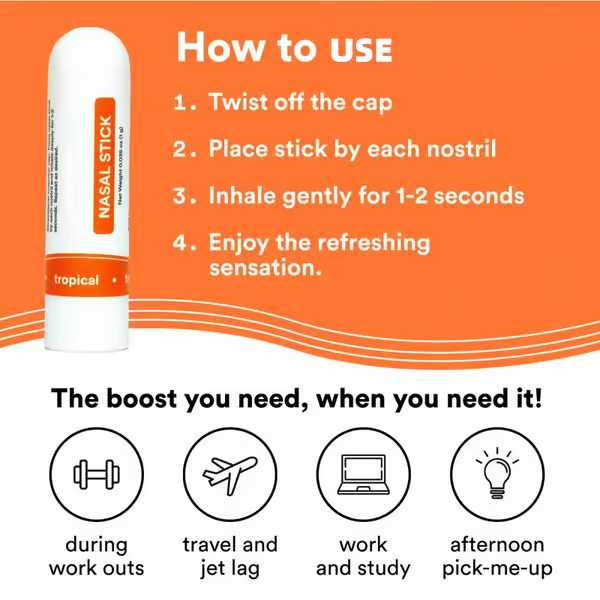 🔥Last Day Special 49% OFF🔥 -Nasal Stick:Free Your Nose | Featured on SharkTank | Powerful Essential Oils with Vapor Flow Technology | Breathe In Life