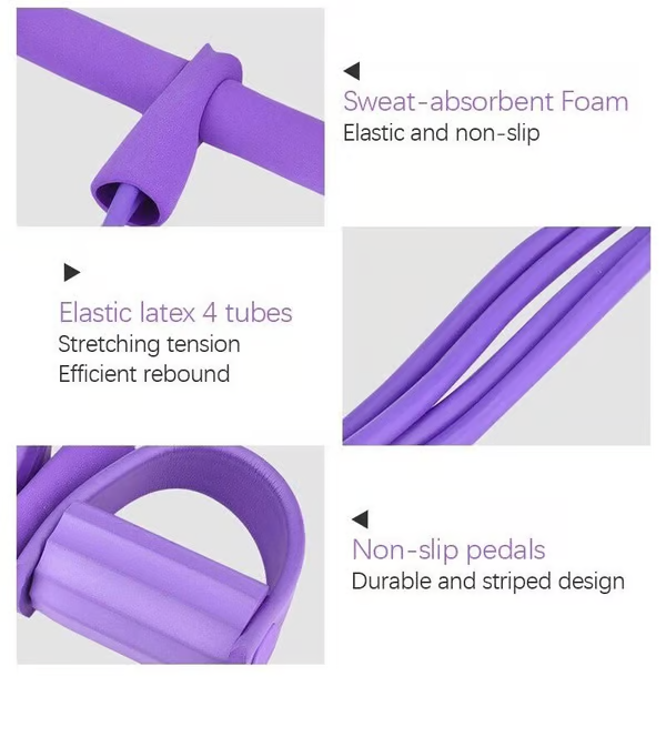 21 Fitness Resistance Bands-4 Tube Pedal Ankle Puller 21 Reviews
