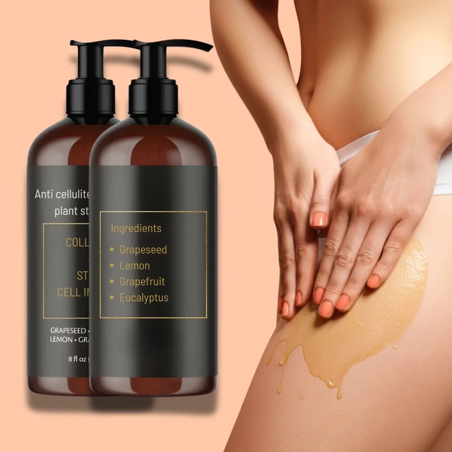 Anti cellulite oil collagen plant stem cells  2 .0