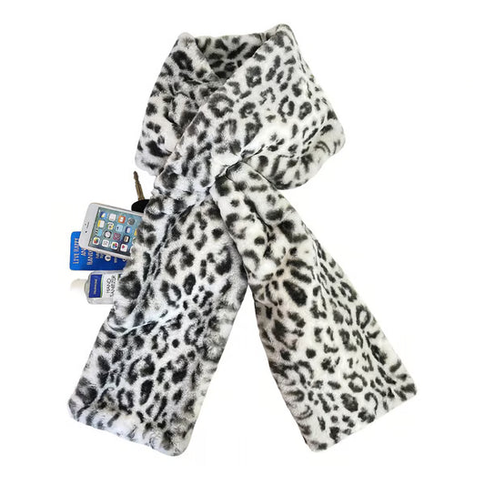 🔥Christmas Sale Faux 🔥Fur Scarf With Hidden Zipper Pocket
