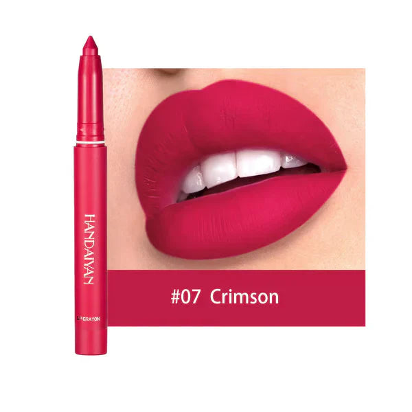 Say Goodbye to Smudges! 💄 Rotating Matte Lipstick Pencils – Long-Lasting, Sharpenable & On Sale Now!