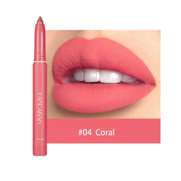Say Goodbye to Smudges! 💄 Rotating Matte Lipstick Pencils – Long-Lasting, Sharpenable & On Sale Now!