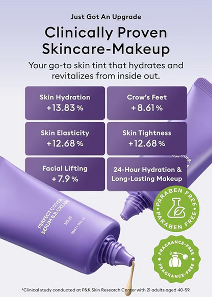 🏆 50K+ SOLD! – Almost Gone💥✨Perfect Cover Serum BB Cream🎁Free Concealer Brush