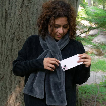 🔥Christmas Sale Faux 🔥Fur Scarf With Hidden Zipper Pocket