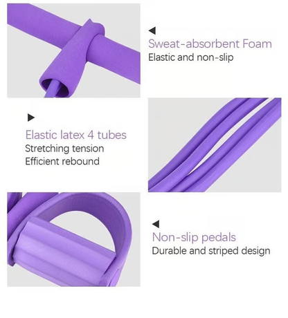 21 Fitness Resistance Bands-4 Tube Pedal Ankle Puller 21 Reviews